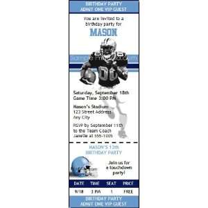  North Carolina Tar Heels Colored Football Ticket 