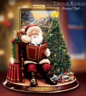   santa reads twas the night before christmas poem in kinkade s voice