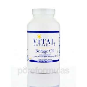  Vital Nutrients Borage Oil 1000 mg 180 Softgel Capsules 
