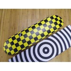  Pro Checker Skateboard Deck w/ Cool Grip Tape