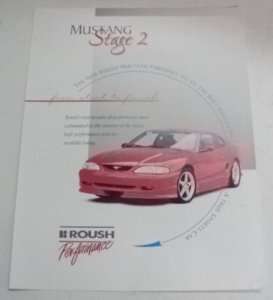 Ford 1998 Roush Mustang Stage 2 Sales Brochure  