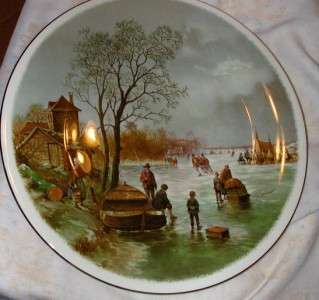 Winter Scene   Collectors Plate   By Royal Vale (Bone Chine) Made in 