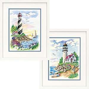  Paint By Number Kit 9 Inch X12 Inch  Lighthouse Pair