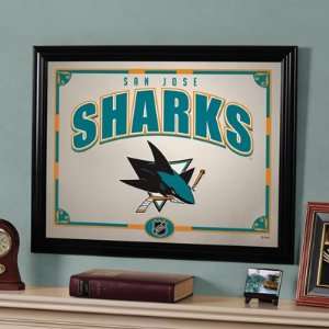  22 NHL San Jose Sharks Hockey Logo Framed Mirror