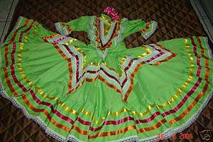 Girl Mexican ballet Folklorico Dress Jalisco 6 7 NEW  
