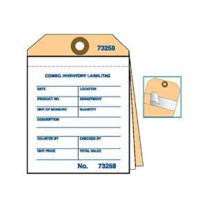   Blank shipping and receiving inventory tag / label.