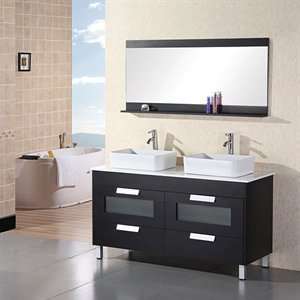  Design Element USA DEC019 Francesca Double Sink Bathroom 