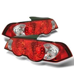  02 04 Acura Rsx Euro Led Taillights   Red/Clear 
