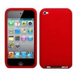 Premium Apple iPod Touch 4th Gen Red Silicone Case  