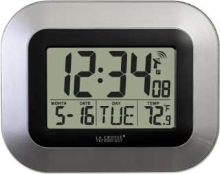 La Crosse Technology WT 8005U S Atomic Digital Wall Clock w/ Temp 