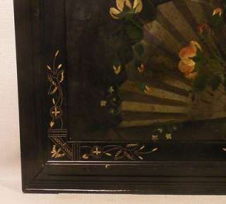 Antique Victorian Eastlake Framed Hinged Tin Painting   Wall Safe 