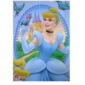  Disney Princess Cinderella large Blanket Throw 60x 80 