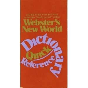  Websters New World Quick Reference Dictionary 