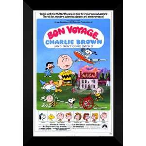  Bon Voyage Charlie Brown 27x40 FRAMED Movie Poster   A 