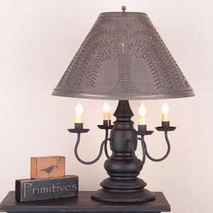 Harrison Lamp in Txtrd Black w/Willow Shade in Blackened 