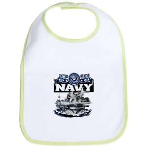  Baby Bib Kiwi United States Navy Aircraft Carrier and Jets 