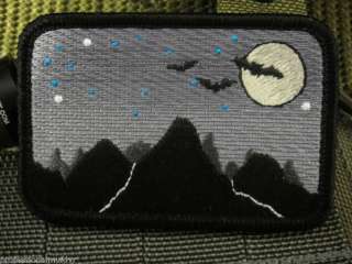 ill Gear Black Night Ops Zombie Bats Velcro Patch Molle/Badge/Airsoft 