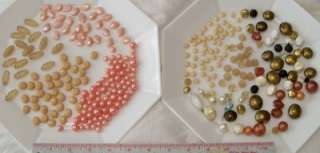 Eco Jewelry Lot Vintage 3D Fauceted Shaped Old Beads  