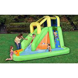 Sportcraft Climb N Slide Inflatable Bouncer Water Park with Cannon 