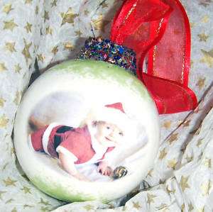 PERSONALIZED CHRISTMAS BAUBLE/ORNAMENT/BALL PHOTO/IMAGE  