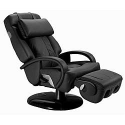 Black Human Touch Stretching Massage Chair with Memory Foam Seat 