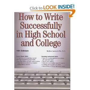 in High School and College (Barrons How to Write Successfully in High 