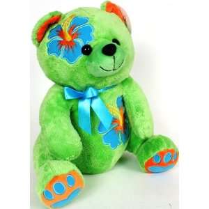   Plush   12 Green Bear (w/ blue trim) Makena Bear Toys & Games