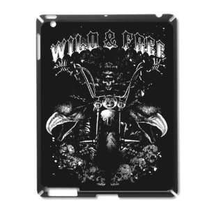  iPad 2 Case Black of Wild And Free Skeleton Biker And 