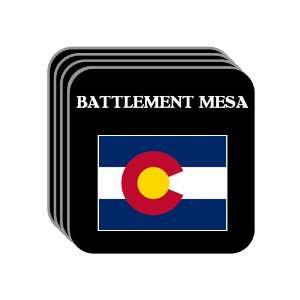 US State Flag   BATTLEMENT MESA, Colorado (CO) Set of 4 Mini Mousepad 