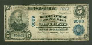 1902 $5 PB Note New Orleans National has some pinholes **  