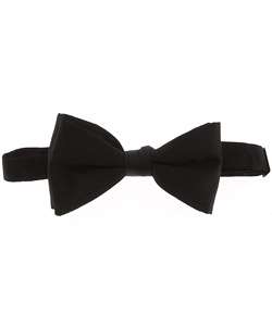 Joseph Abboud Black Tie Solid Black Silk Bow Tie  