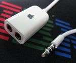 5mm Audio Y Earbud Headphone Splitter Cable for iPod