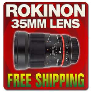 Rokinon 35mm f/1.4 Wide Angle US UMC Asph. Lens for Nikon w/ Focus 