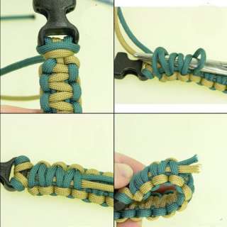 Camping Para cord Bracelets Buckle Survival With Whistle P064  