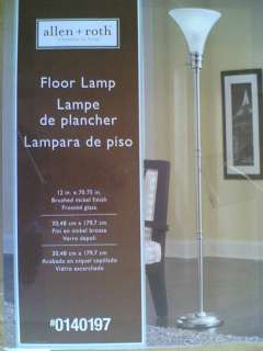 BRAND NEW Elegant Floor Lamp TORCHIERE   brushed nickel  