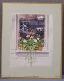 Bernard Picture Co Window Flowers Wooden Mounted Print  