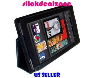   NEW PREMIUM BLACK PU LEATHER CASE COVER FOR  KINDLE FIRE  