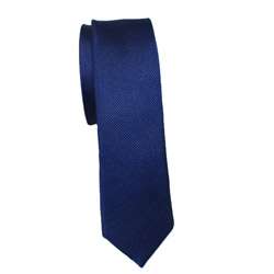 Luzzario & Co Silk Navy Blue Skinny Tie  