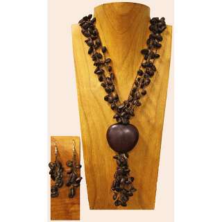 Coffee Bean and Congolo Seed Jewelry Set (Colombia)  