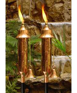 Elegante Hammered Copper Torches (Set of 2)  