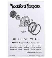 Rockford Fosgate P2D210 Punch 10 Car Stereo Subwoofer Dual 2 Ohm Sub 