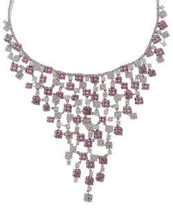   Gold Diamond, Ruby, and Sapphire Cleopatra Necklace  