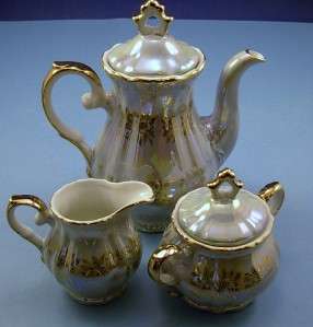 Fresh China Hand Painted Tea Set 15 Pcs Mother of Pearl  