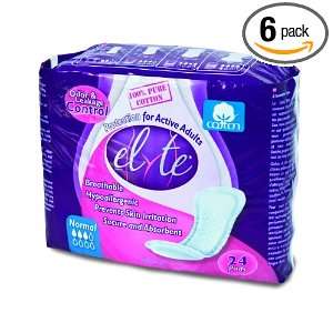  Elyte Light Cotton Incontinence Pads, Normal, Case of 144 