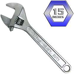 Heavy duty 15 inch Drop forged Steel Adjustable Wrench  