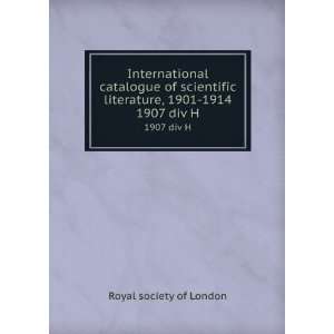  International catalogue of scientific literature, 1901 