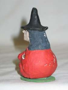 Vintage 1920s German Composition Halloween Witch Jack O Lantern Candy 