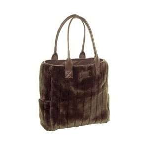  Faux Mink Diaper Bag with Changing Mat Baby