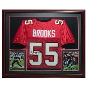 Derrick Brooks Autographed Tampa Bay Buccaneers (Red #55) Deluxe 
