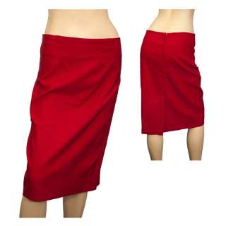 Jr Plus Size Pencil Skirt Red  